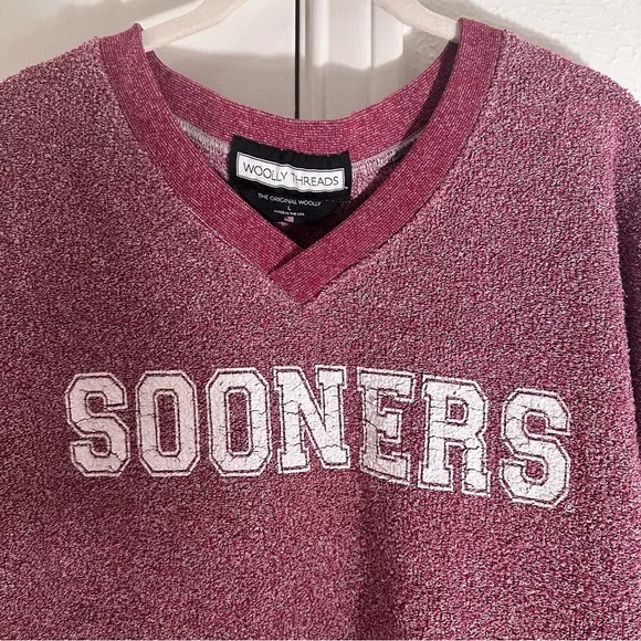 Woolly Threads Oklahoma Sooners Sweatshirt Size Large OU Oklahoma University - Picture 2 of 14